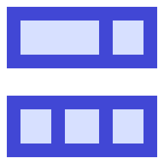 Dashboard Horizontal Rectangle 3 Icon from Sharp Duo Set