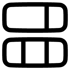 Dashboard Horizontal Rectangle 3 Icon from Plump Line Set
