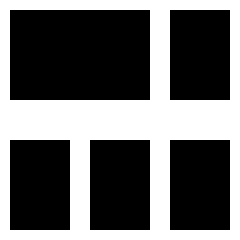 Dashboard Horizontal Rectangle 3 Icon from Sharp Solid Set