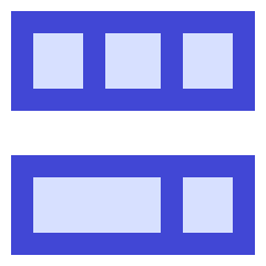Dashboard Horizontal Rectangle 4 Icon from Sharp Duo Set