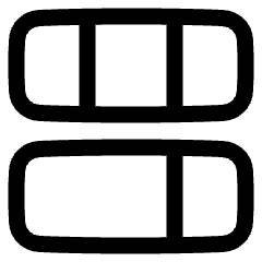 Dashboard Horizontal Rectangle 4 Icon from Plump Line Set