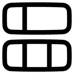 Dashboard Horizontal Rectangle 5 Icon from Plump Line Set