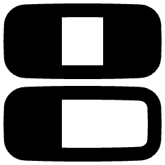 Dashboard Horizontal Rectangle 6 Icon from Plump Remix Set