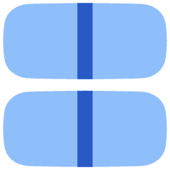 Dashboard Horizontal Rectangle Half Icon from Flex Flat Set