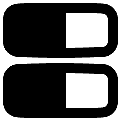 Dashboard Horizontal Rectangle Half Icon from Plump Remix Set