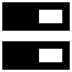 Dashboard Horizontal Rectangle Half Icon from Sharp Remix Set