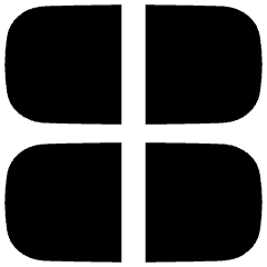 Dashboard Horizontal Rectangle Half Icon from Flex Solid Set