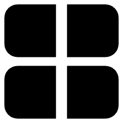 Dashboard Horizontal Rectangle Half Icon from Core Solid Set
