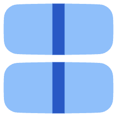 Dashboard Horizontal Rectangle Half Icon from Plump Flat Set