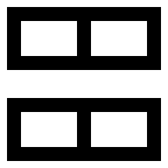 Dashboard Horizontal Rectangle Half Icon from Sharp Line Set