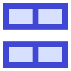 Dashboard Horizontal Rectangle Half Icon from Sharp Duo Set