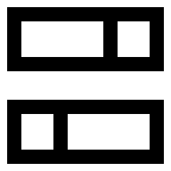 Dashboard Horizontal Rectangle Split 1 Icon from Sharp Line Set