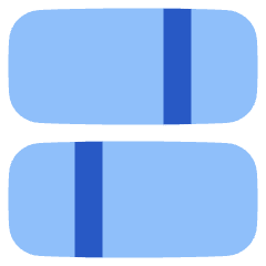 Dashboard Horizontal Rectangle Split 1 Icon from Plump Flat Set
