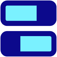 Dashboard Horizontal Rectangle Split 1 Icon from Core Pop Set