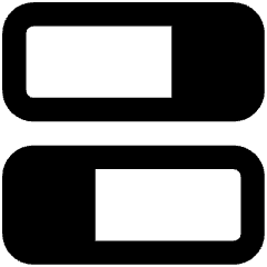 Dashboard Horizontal Rectangle Split 1 Icon from Core Remix Set
