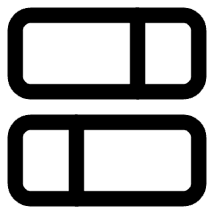 Dashboard Horizontal Rectangle Split 1 Icon from Core Line Set