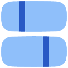 Dashboard Horizontal Rectangle Split 2 Icon from Flex Flat Set