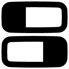 Dashboard Horizontal Rectangle Split 2 Icon from Plump Remix Set