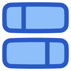 Dashboard Horizontal Rectangle Split 2 Icon from Plump Duo Set