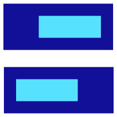 Dashboard Horizontal Rectangle Split 2 Icon from Sharp Pop Set