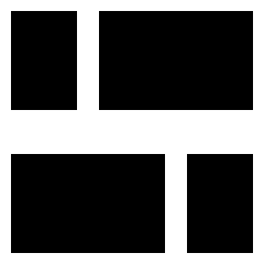 Dashboard Horizontal Rectangle Split 2 Icon from Sharp Solid Set