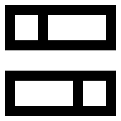 Dashboard Horizontal Rectangle Split 2 Icon from Sharp Line Set