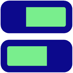 Dashboard Horizontal Rectangle Split 2 Icon from Core Pop Set