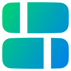 Dashboard Horizontal Rectangle Split 2 Icon from Plump Gradient Set