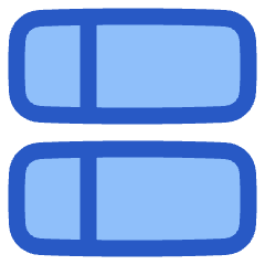 Dashboard Horizontal Rectangle Split Left Icon from Plump Duo Set