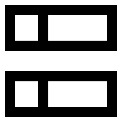 Dashboard Horizontal Rectangle Split Left Icon from Sharp Line Set