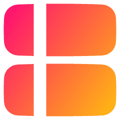 Dashboard Horizontal Rectangle Split Left Icon from Plump Gradient Set
