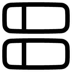 Dashboard Horizontal Rectangle Split Left Icon from Plump Line Set