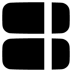 Dashboard Horizontal Rectangle Split Right Icon from Plump Solid Set