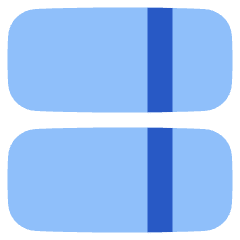 Dashboard Horizontal Rectangle Split Right Icon from Plump Flat Set