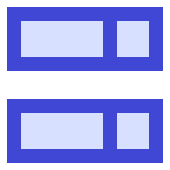 Dashboard Horizontal Rectangle Split Right Icon from Sharp Duo Set