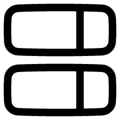 Dashboard Horizontal Rectangle Split Right Icon from Plump Line Set