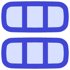 Dashboard Horizontal Rectangle Thirds Icon from Flex Duo Set