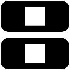 Dashboard Horizontal Rectangle Thirds Icon from Core Remix Set