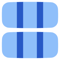 Dashboard Horizontal Rectangle Thirds Icon from Plump Flat Set