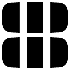 Dashboard Horizontal Rectangle Thirds Icon from Plump Solid Set