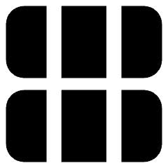 Dashboard Horizontal Rectangle Thirds Icon from Core Solid Set