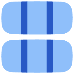 Dashboard Horizontal Rectangle Thirds Icon from Flex Flat Set