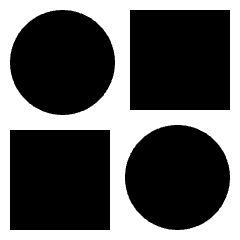 Dashboard Mix Circle Square 1 Icon from Sharp Solid Set