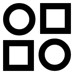 Dashboard Mix Circle Square 1 Icon from Sharp Line Set