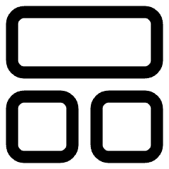 Dashboard Square Horizontal Rectangle 1 Icon from Core Line Set