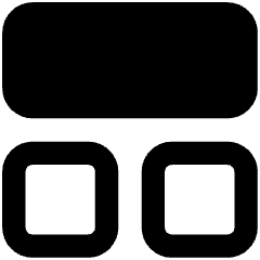 Dashboard Square Horizontal Rectangle 1 Icon from Core Remix Set