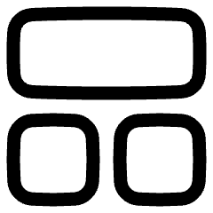Dashboard Square Horizontal Rectangle 1 Icon from Plump Line Set