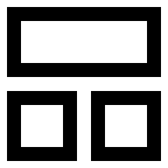 Dashboard Square Horizontal Rectangle 1 Icon from Sharp Line Set