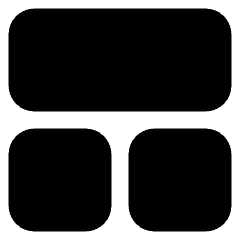 Dashboard Square Horizontal Rectangle 1 Icon from Core Solid Set