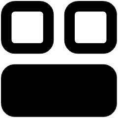 Dashboard Square Horizontal Rectangle 2 Icon from Core Remix Set
